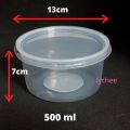 Curry Cup Plastic Container 500ml Plastic Dessert Container with Lid 50 / 25 / 10 Pcs. 