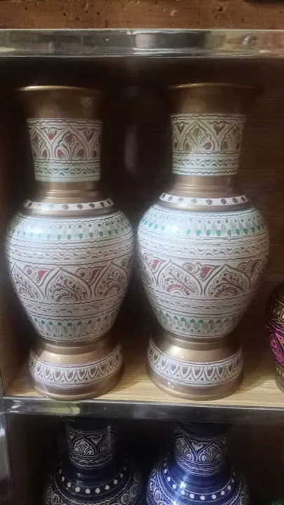 Handcrafted Decorative Flower Vases – Naqshi Art with Intricate ...