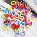 500/200/100PCS Colorful Basic Nylon Ealstic Hair Ties for Girls Ponytail Hold Scrunchie Rubber Band Kid Fashion Hair Accessories. 