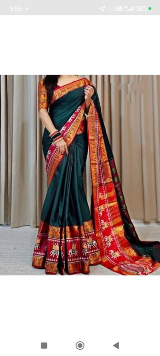 Patola Silk Saree with Blouse Traditional Indian Saree Women's Wear Patola Design Blouse Included