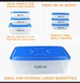 7 Pcs Thumb Lock Food Storage Containers Set, Stackable IKEA Style Plastic Kitchen Boxes with 4000ml Capacity. 