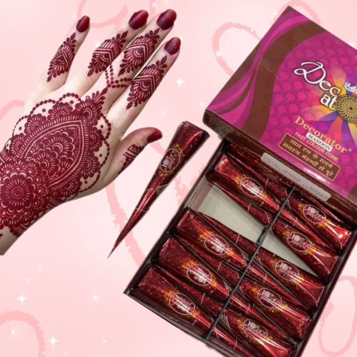 Maroon%20Henna%20Cones%20for%20Hair%20Dyeing%20100%25%20Natural%20Plant-Based%20Hair%20Coloring%20Beauty%20Care%20-%20Image%202