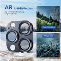 Metal armor Camera Lens Protector Glass For iPhone 14 15 Pro Max Back Lens Protective Film For iPhone 15 14 Plus Full Cover. 