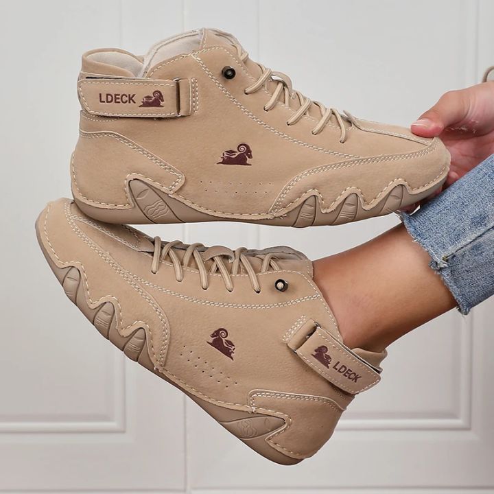 Khaki%20Women's%20Boots%20Trendy%20Comfortable%20Soft%20Soled%20High%20Top%20Boots%20Versatile%20Fashionable%20Commuting%20Motorcycle%20Women's%20Sneakers%20-%20Image%205