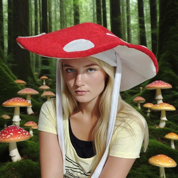Unique%20Mushroom%20Costume%20Hat%20Soft%20Hat%20For%20Themed%20Party%20Halloween%20Party%20Hat%20-%20Image%205
