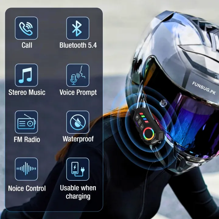 FunBug%20Bluetooth%20Headset%20Earphone%20for%20Helmets%20-%20K06%20/%20K06A%20Universal%20Wireless%20Motorcycle%20Headset%20-%20Waterproof,%2050H%20Playtime,%20Hands-Free%20Calling,%20Noise%20Cancellation%20Mic%20-%20RGB%20FlashLight%20for%20Bikers,%20Delivery%20&%20Touring%20-%20Image%204