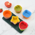 6/12PCS Silicone muffin mold Round muffin cup Heart cake baking mold Kitchen Cooking supplies Cake decorating tools.