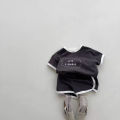 TZ24047 Summer New Sports Style Set New Letter Baby Round Neck Simple Casual T-shirt Shorts Two Piece Set. 
