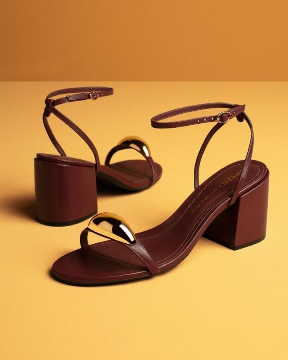 Women’s Fashion Luxury Metal Buckle Block Heels Sandals – Comfortable ...