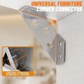 5/10/20/pcs Thickened Stainless Steel Corner Angle Code 90 Degrees Right Angle Fixed Bracket Furniture Connectors for Furniture.
