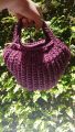 Crochet Cute Bucket Bag with small handle. 