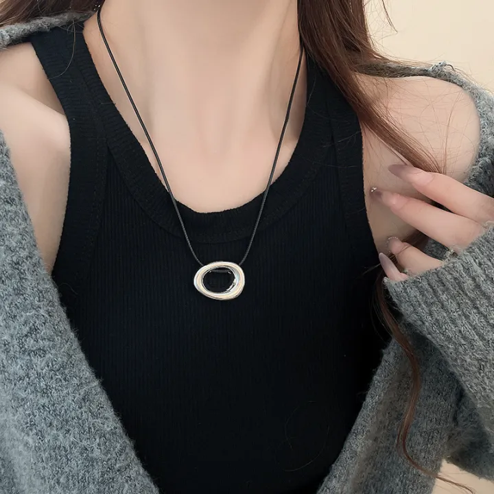 Punk%20Large%20U-Shape%20Geometric%20Pendant%20Necklace%20Women%20MenHorseshoe%20Adjustable%20Long%20Leather%20Rope%20Sweater%20Chain%20Necklaces%20Jewelry%20K-%20-%20Image%203
