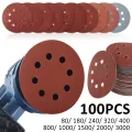 100Pcs 125mm Sanding Discs 8 Hole Hook Loop Sandpaper 80Grit-3000Grit Sanding Paper 5Inch Sanding Disc Abrasive Polishing Tools. 