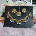 Antique golden women chokor Necklace set Necklace For girls.