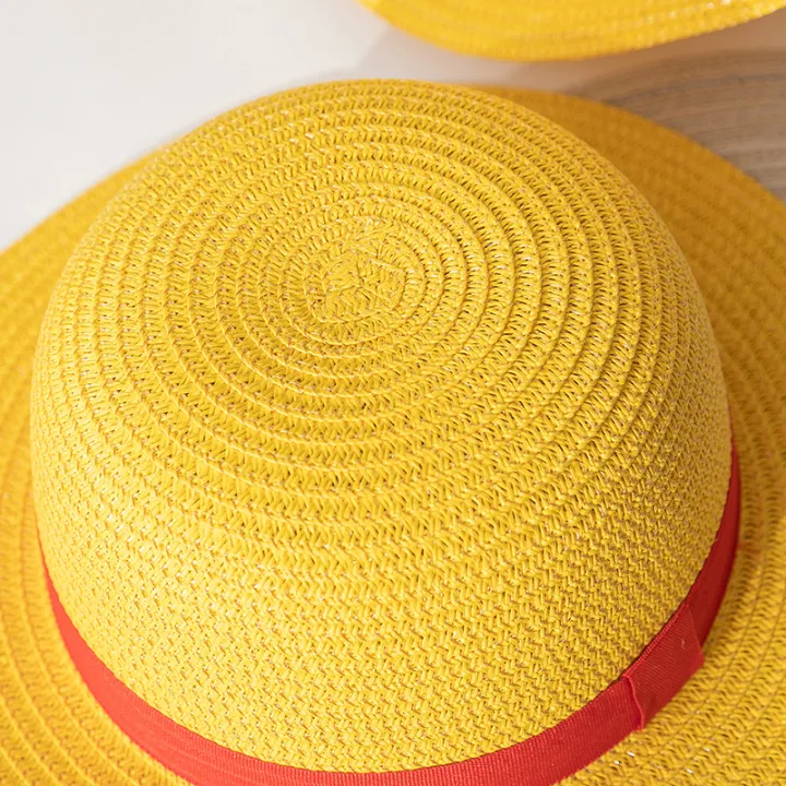 Luffy%20Straw%20Hat%20Anime%20One%20Piece%20cospaly%20Hat%20Adult%20and%20Children's%20Outdoor%20Sunshade%20Hat%20Beach%20Hat%20Unisex%20-%20Image%204