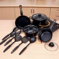 13Pcs Cookware Set DR-2103 Kitchenware set, 13-piece set, pot set with lid, pan set, complete set of kitchen equipment, flat bottom pan, pot with handle. 