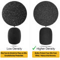 6pcs Microphone Cover High Density Mic Windscreen Sponge Foam For Most Standard Microphones. 