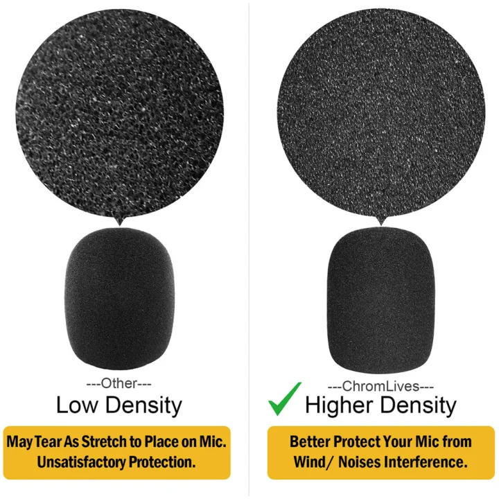 6pcs%20Microphone%20Cover%20High%20Density%20Mic%20Windscreen%20Sponge%20Foam%20For%20Most%20Standard%20Microphones%20-%20Image%205