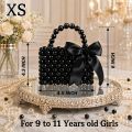 Elegant Mini Handmade Pearl Bag With Ribbon Bow – Versatile Design for Crossbody and Shoulder Carry - Wedding Clutch. 