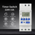 TNCE 220V Timer Switch THC15A mini size 7-day programmable time controller digital Full Automatic Control module Breaker for. 