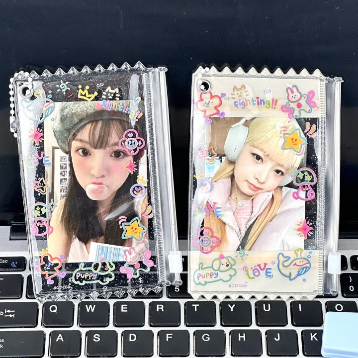 2pcs%20Dopamine%20Cute%20Graffiti%20Photocard%20Zipper%20PVC%20Case%20Polaroid%20%20Photo%20Card%20Holder%20-%20Image%204