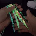 New Luminous Shoelaces for Sneakers Flat Splash-ink Shoe Laces Fluorescent Glowing Running Boot Shoelace Cool Shoestrings 1Pair.