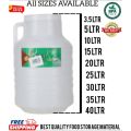 Water Cane | Water Gallon for Water, Milk, Oil | Large Water Bottle 3.5L, 5L, 10L, 15L, 20L, 30L, 40L | BPA-Free Plastic | Home, Office, Travel. 