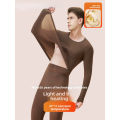 Ultra-Thin Heattech Long Johns Men's Set Hyaluronic Acid Skin Care Skin Bottom Clothing 37 ° Constant Temperature Heating. 
