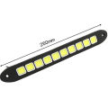 1/2pcs DRL COB Car LED Daytime Running Light White Waterproof Flexible Silicone Highlight Auto COB Lamp Car Exterior Accessories.