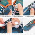 No Tie Shoelace Tieless Shoelaces Sneakers Plastic Strong Lock Elastic Round Shoe Laces for Kids Adults Elderly One Size Fit All. 