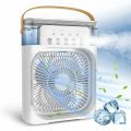 Portable Fan Air Conditioners USB Electric Fan LED Night Light Water Mist Fun 3 In 1 Air Humidifie For Home. 