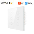 AVATTO Brazil WiFi Smart Light Wall Switch,Tuya Touch-Sensor Smart Interruptor 4/6 Gang Switch,Work for Alexa Google Home.