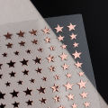 3D Black Pink Stars Stickers for Nails Golden Silvery Stars Adhesive Nail Decals Autumn Winter Festival DIY Nail Art Accessories. 