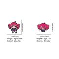 2pcs Anime Kasane Teto Enamel Pin Cartoon Characters Cute Girl Brooch Manga Badges for Backpack Clothes Lapel Decorative Props.