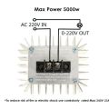 5000W Power Supply SCR Voltage Regulator Motor Speed Controller Light 220V Dimming Dimmers Thermostat Speed Regulator Governor. 