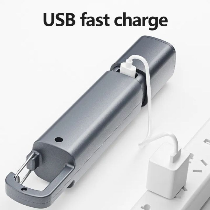Smiling%20Shark%20SD1023%20LED%20Multifunctional%20Flashlight%20with%20Hook%20Camping%20Light%20USB%20Rechargeable%20Zoomable%20-%20Image%207