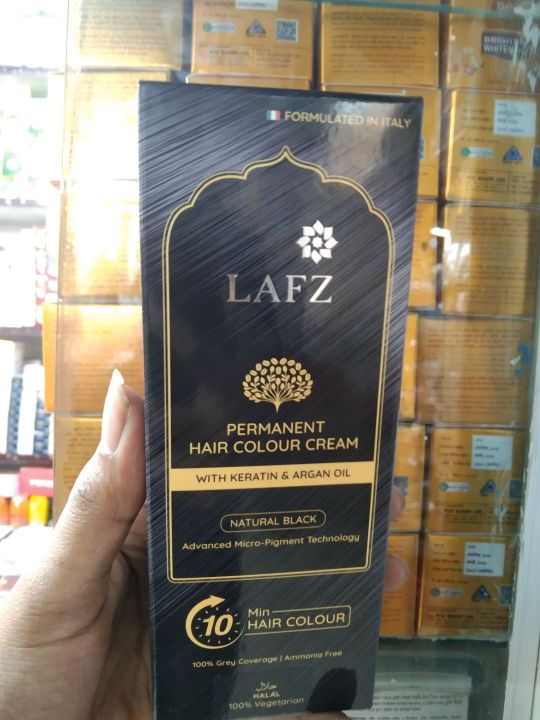 lafz hair colour cream. black