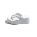 2026 new fashionable diamond shaped flip flops for women with EVA anti slip thick sole, popular casual beach flip flops.