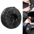 13-23IN Car Spare Tire Cover Case Polyester Tire Cover Storage Bags Vehicle Tyre Waterproof Dust-proof Protector Styling. 