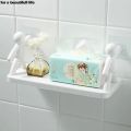 Multipurpose Plastic Bathroom Rack Human Doll Shape Kitchen Bathroom Shelf Wall Holder Storage Box Strong Adhesive Sticker Shower Rack Shelf(Pack of 1, 10X5X4 cm, White). 