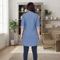 Jeans Cotton Comfortable Kurti For Women A Casual Everyday Wear Soft Breathable Denim Style Outfit Piece.