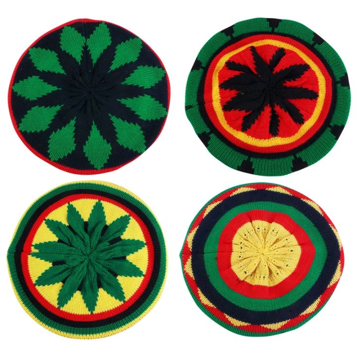 Jamaican%20Multi-colour%20Printed%20Knitted%20Hat%20Bob%20Rasta%20Beanie%20Hats%20Hip%20Hop%20Cap%20Men%20Women%20Caribbean%20Fancy%20Dress%20Reggae%20Beret%20Cap%20-%20Image%202