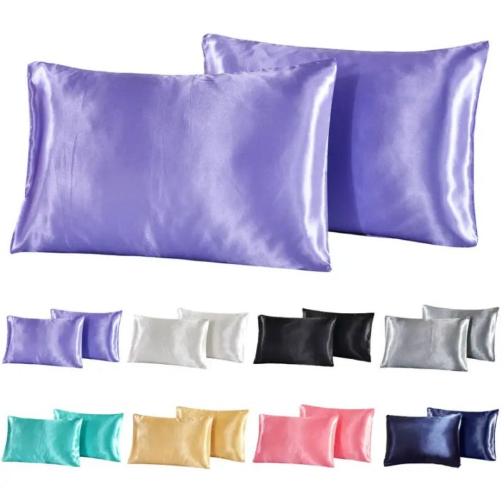 2-piece%20Pure%20Emulation%20Silk%20Satin%20Pillowcase%20ice-cold%20Comfortable%20Pillow%20Cover%20Pillowcase%20For%20Bed%20Throw%20Double%20Pillow%20Covers%20-%20Image%206