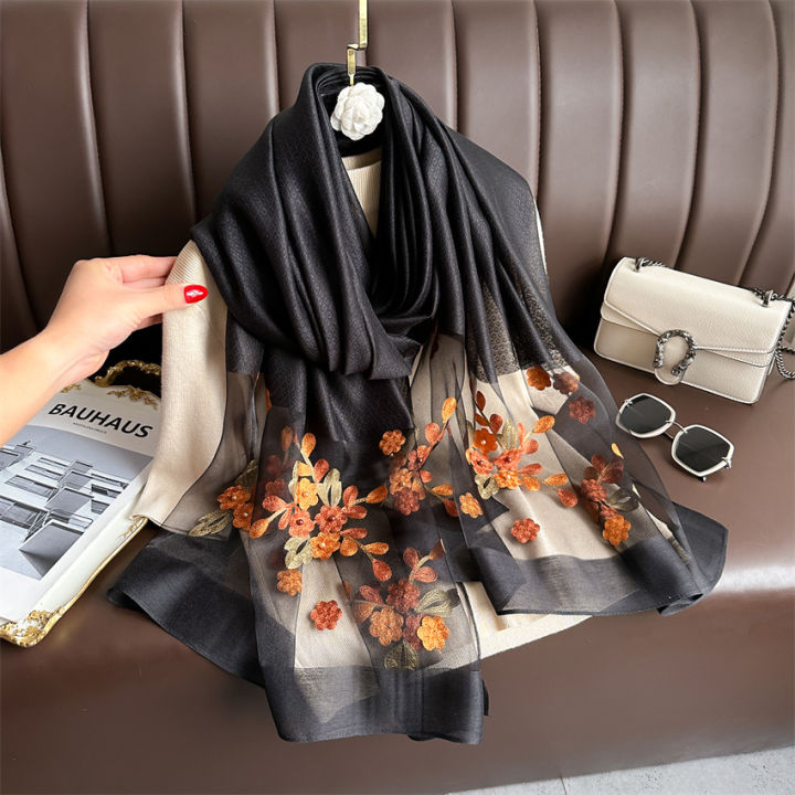 Luxury%20Women%20Hijab%20Shiny%20Lace%20Scarf%20Silk%20Soft%20Wool%20Shawls%20and%20Wraps%20Embroidery%20Flower%20Thin%20Scarves%20Foulard%20Female%20Bufanda%20New%20-%20Image%206