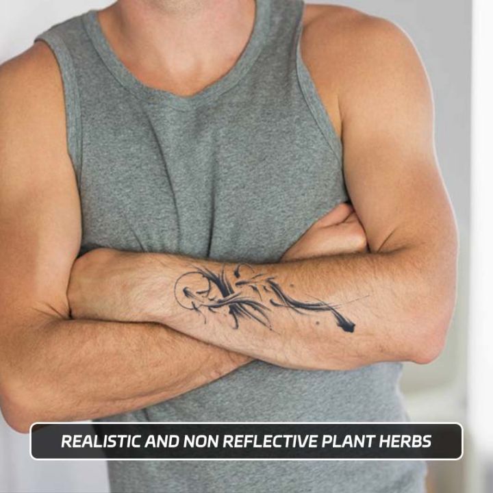 Ink double koi pattern long-lasting waterproof temporary tattoo stickers simulated non-reflective fake tattoos arms and legs