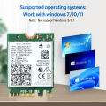 For Intel 8265 AC8265 8265NGW NGFF for M.2 867M Wifi Card WIFI Bluetooth-Compatoble 4.2 Network Adapter Dual Band For Win7/10/11. 