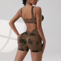  V Back Scrunch Sports Jumpsuit Women Gym Rompers Sleeveless Sportswear Bodysuits Women Casual One-Piece Suit Yoga Clothing. 