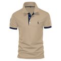 Dropshipping Polo Giraffe Shirt Men Quality Embroidery Summer Short Sleeve Polo Casual Business Social Mens Polos BR Size. 