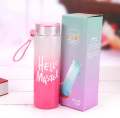 Glass Water Bottle Colour Hello Master With Handle. 
