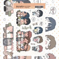 Korean Cute Cartoon Girl Stickers Kawaii Sweet Character Stickers Hand Account Scrapbook Notebook Diary DIY Decorative Stickers.